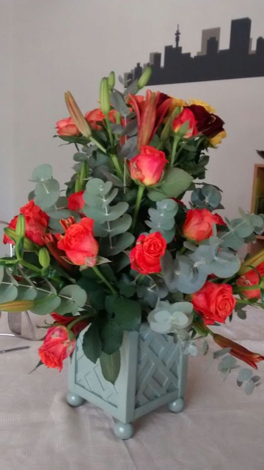 Joburg Skyline and Flowers (happiness things)